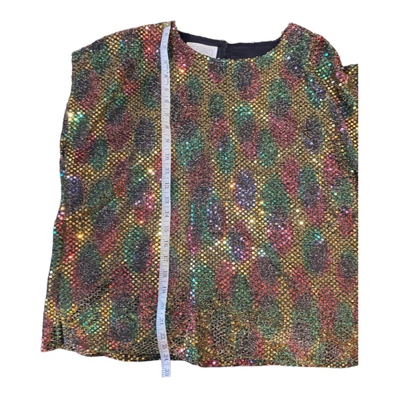 Vintage disco sparkly top. Fits like a M/L - Picture 9 of 16